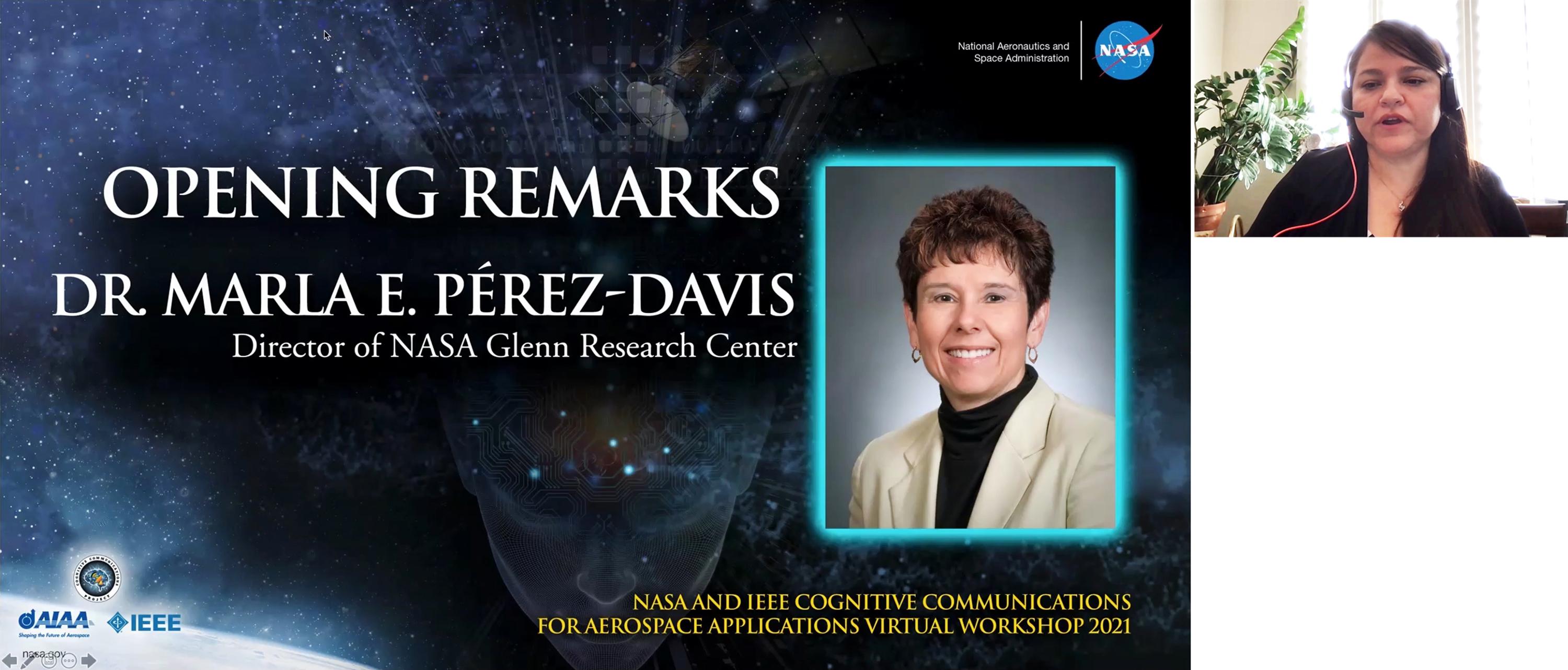 Janette Briones introduces Marla Perez-Davis, NASA Glenn Center Director 